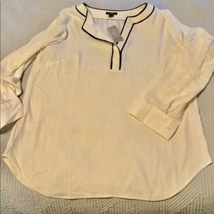 NWT Ann Taylor cream colored blouse, sz PM